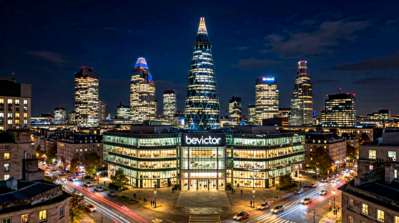 伟德国际品牌总部城市天际线夜景